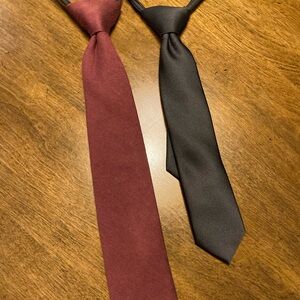 Cat & Jack Kids Ties in Burgundy and Black